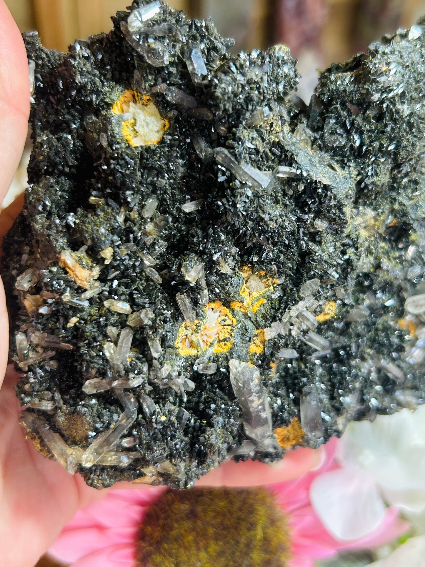 Forest epidote specimen