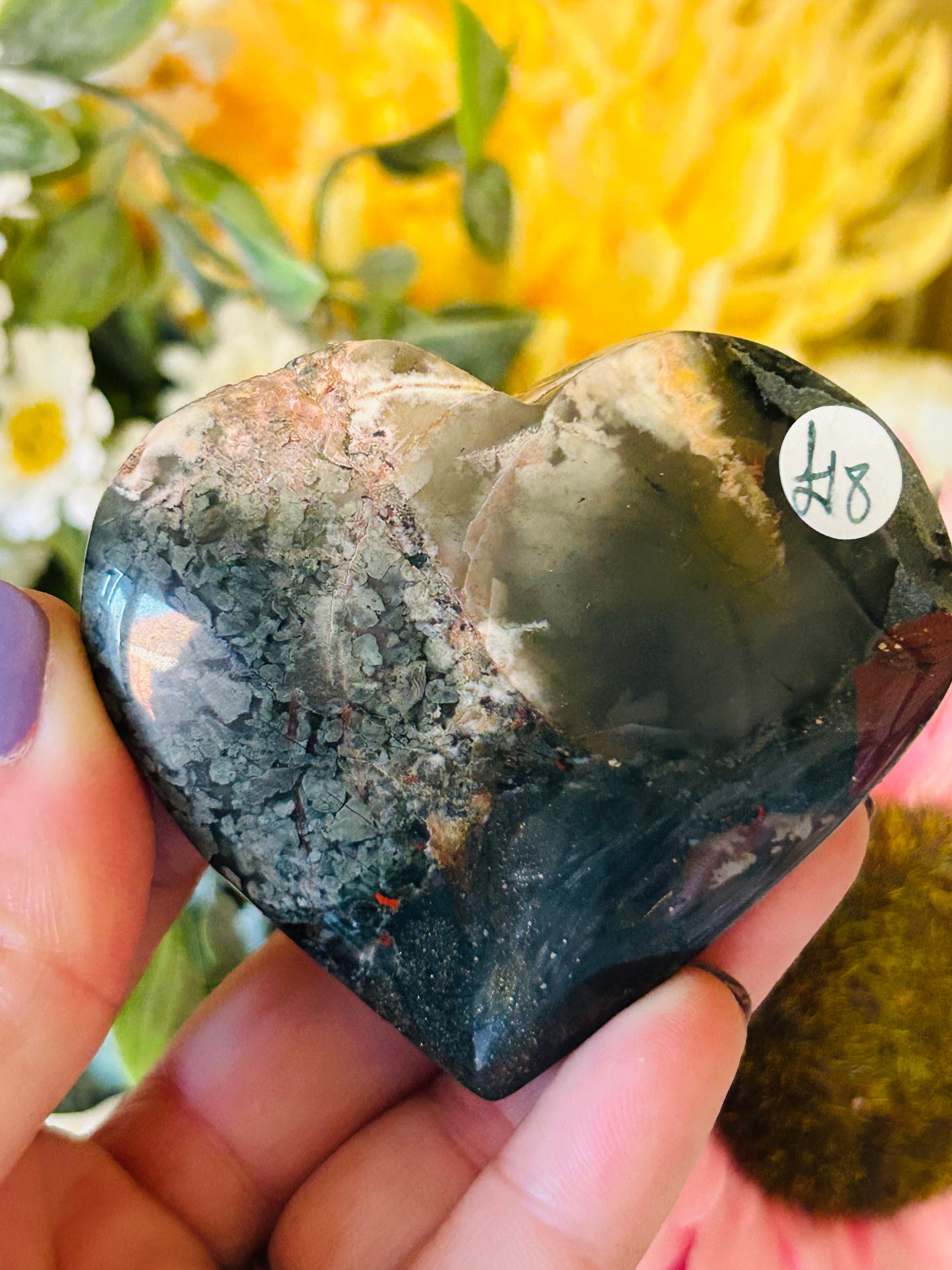 African bloodstone heart