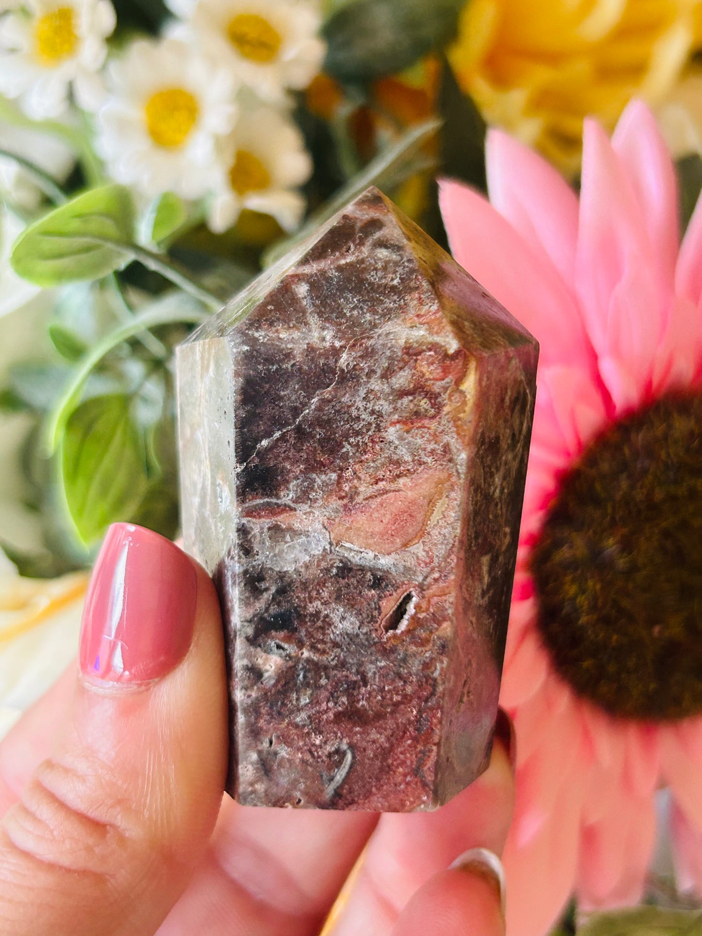 Mexican agate chunky small tower