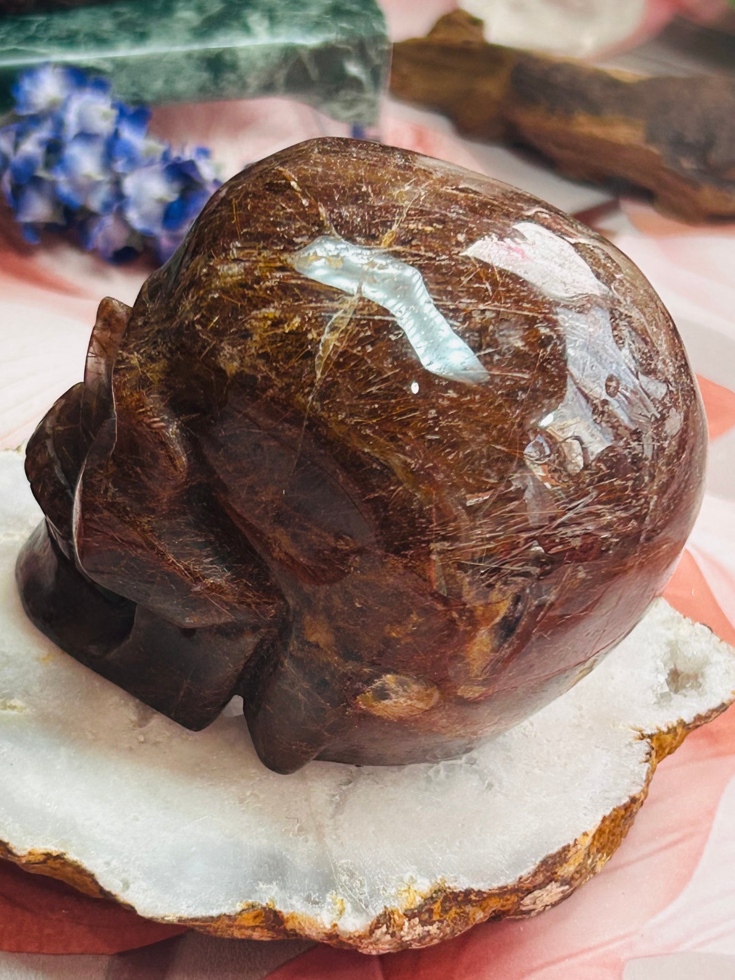 Red rutile skull