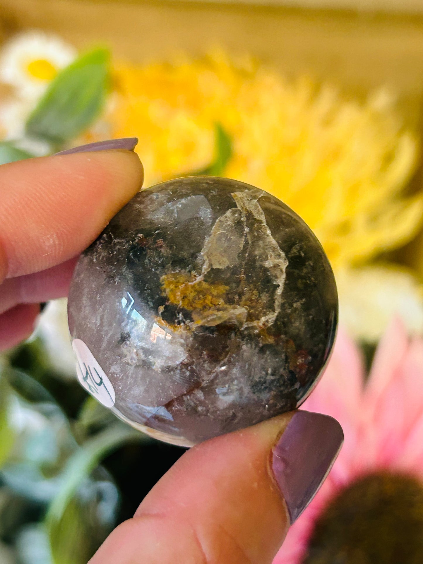 Garden quartz sphere