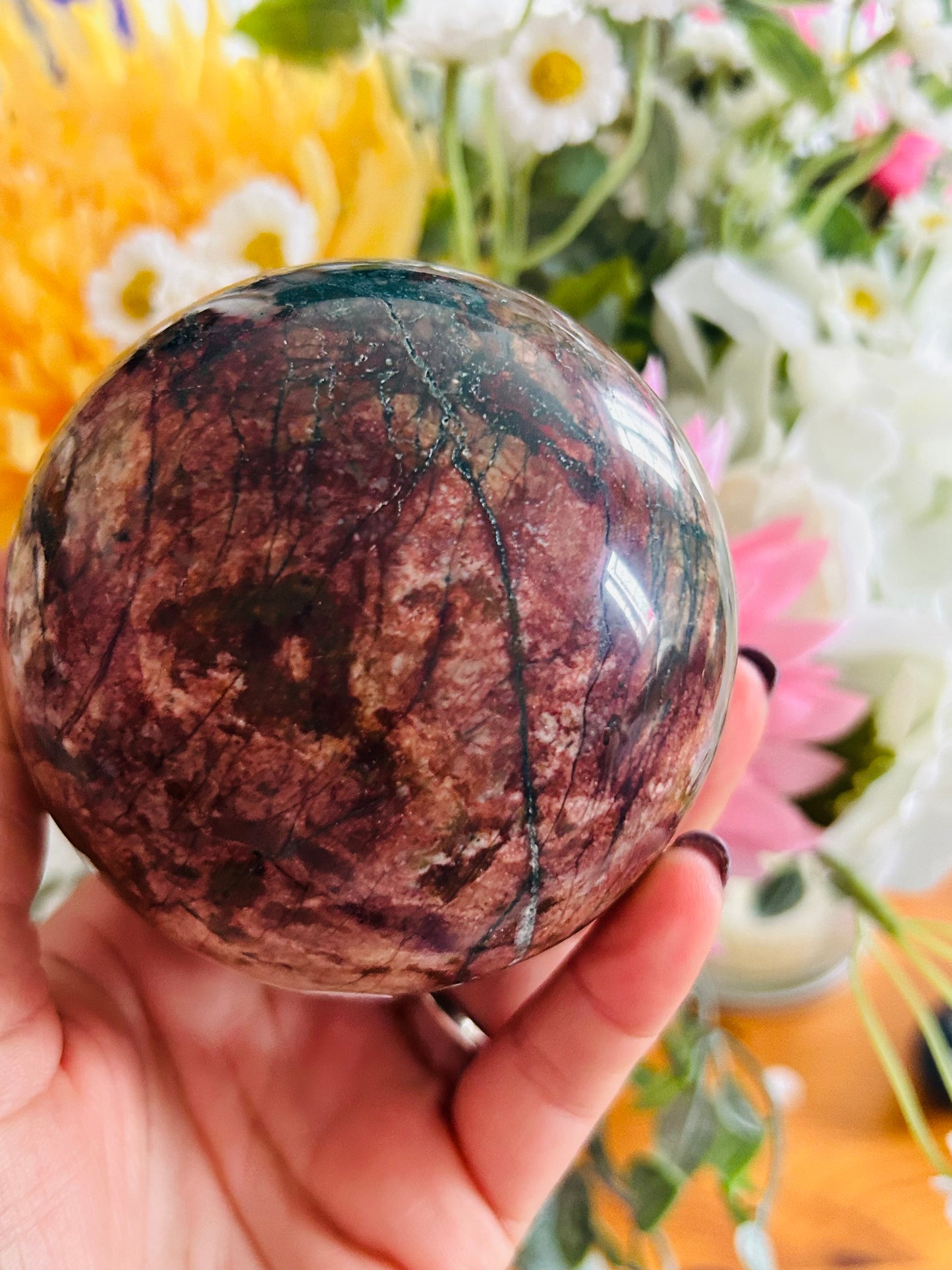 Picture jasper sphere