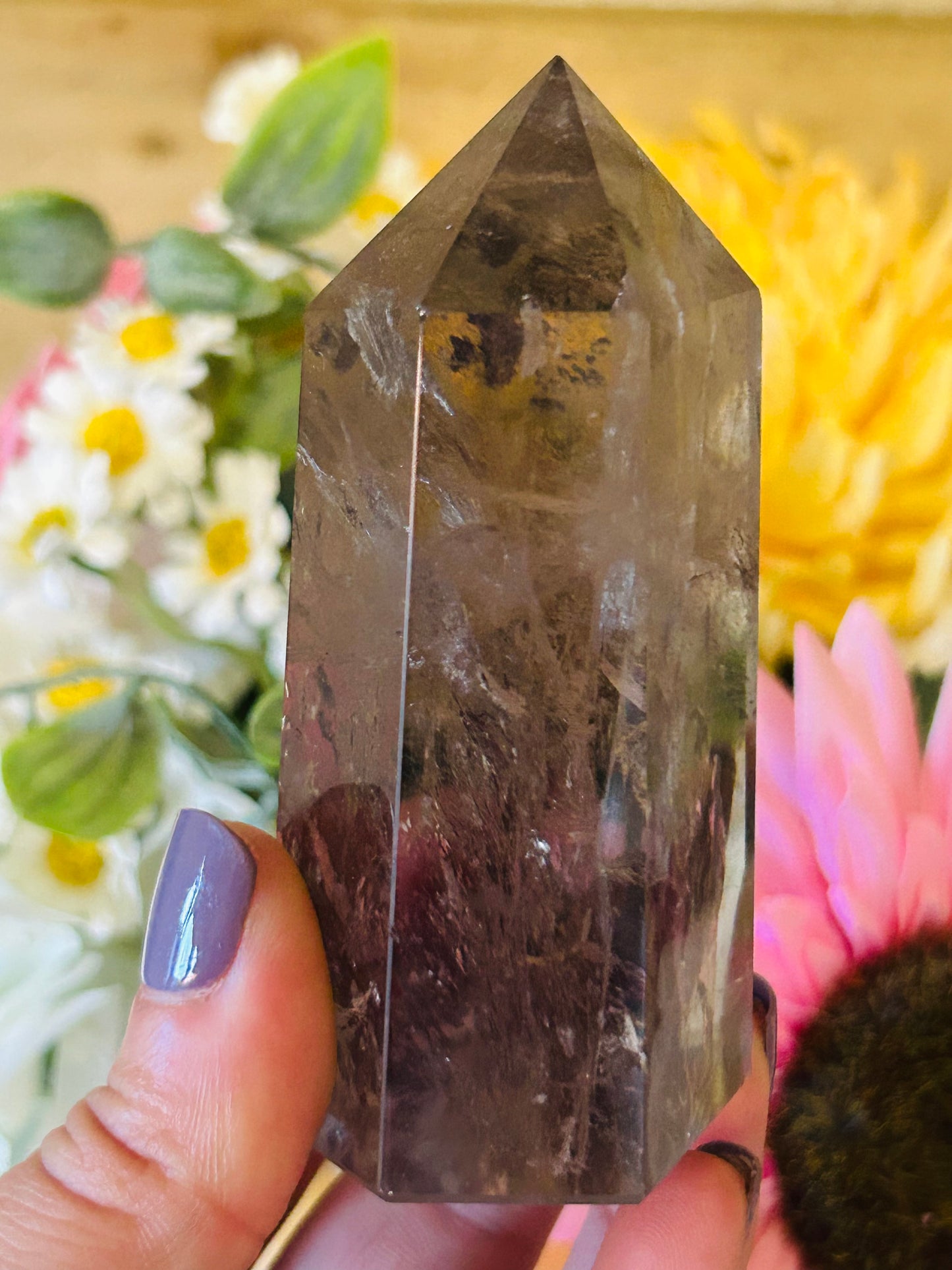 Smoky quartz tower