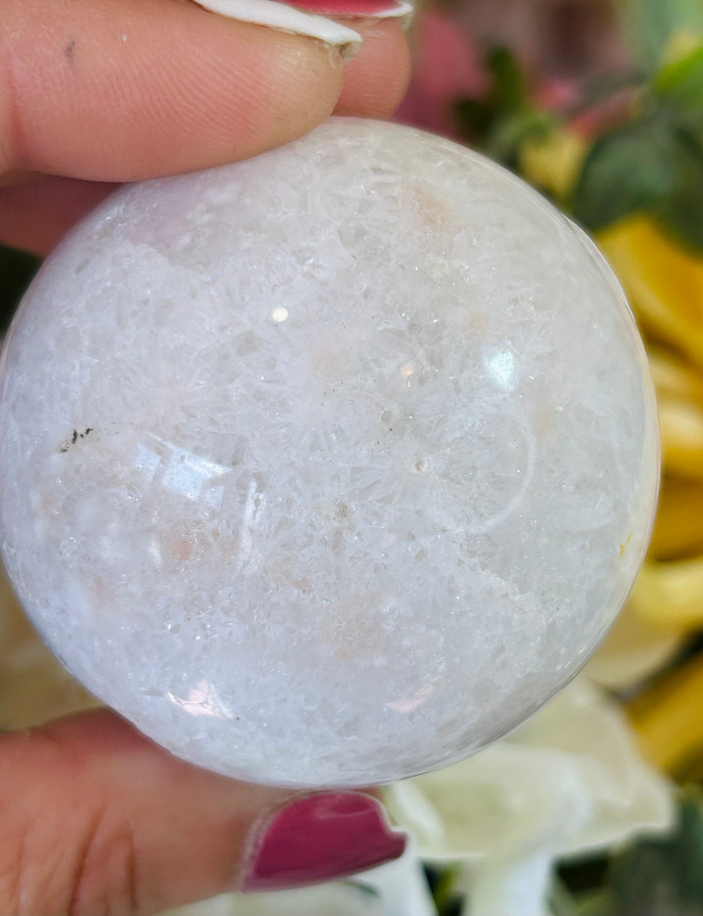 Pink amethyst sphere