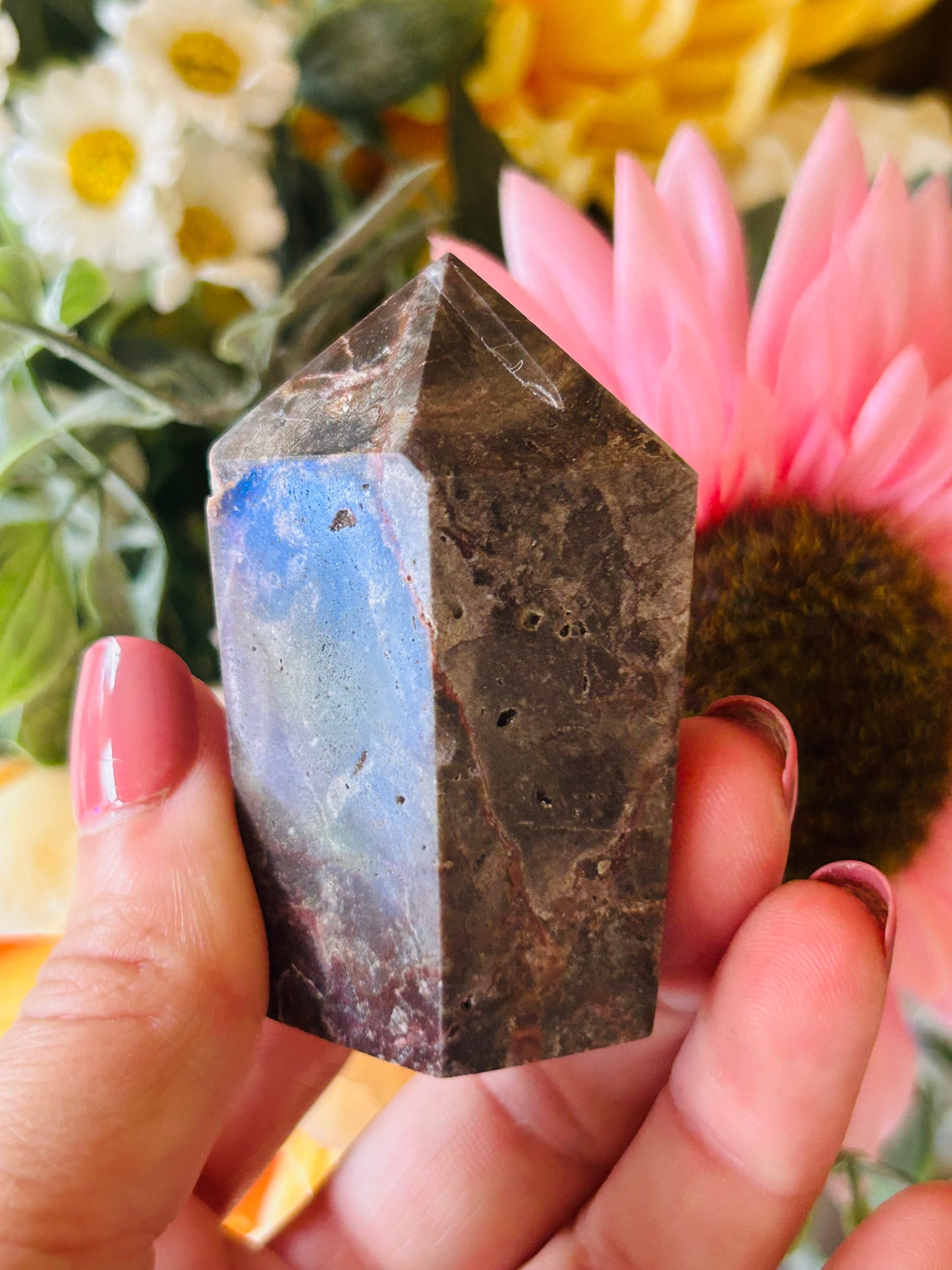 Mexican agate chunky small tower