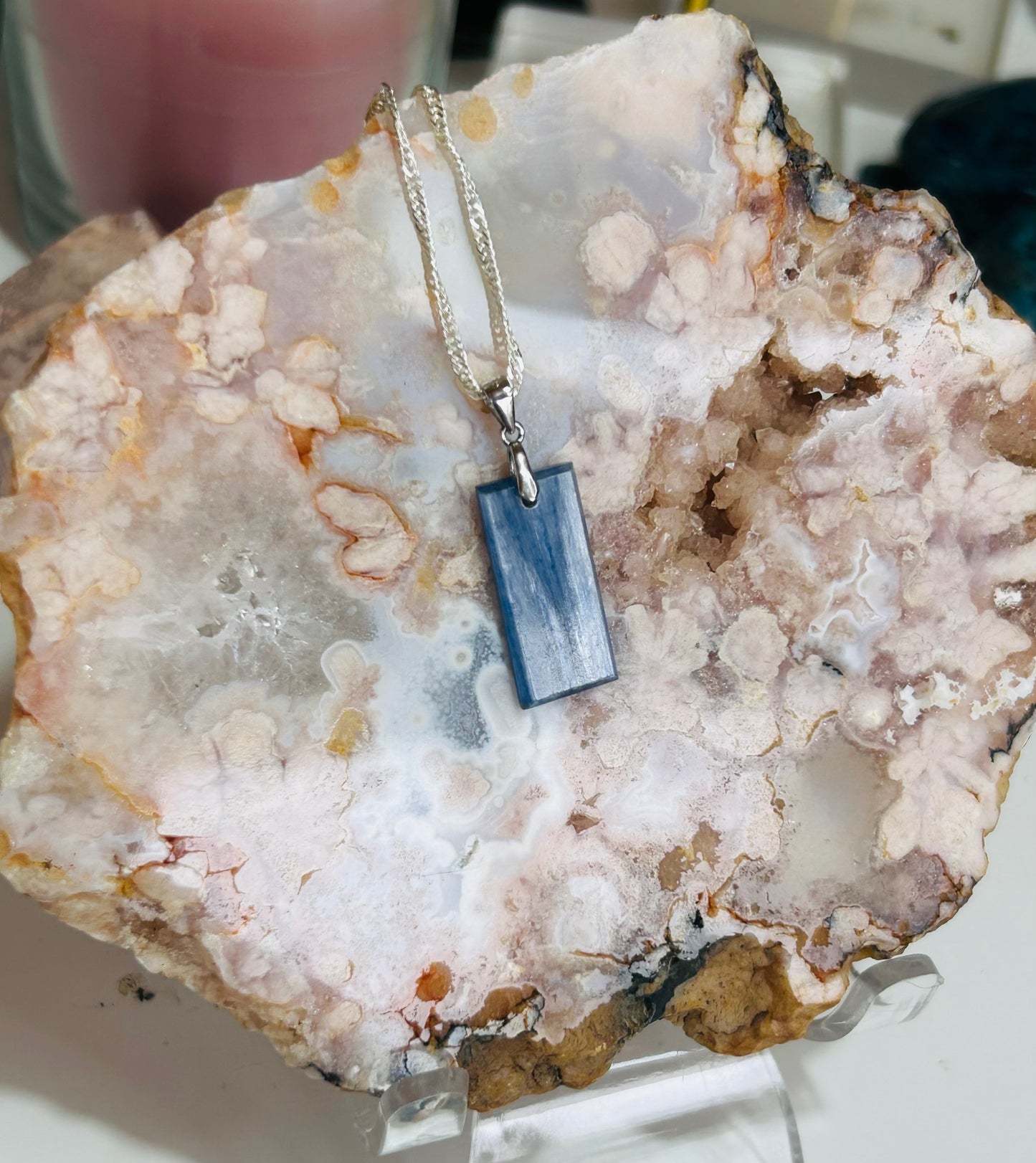 Kyanite s925 necklace 20”