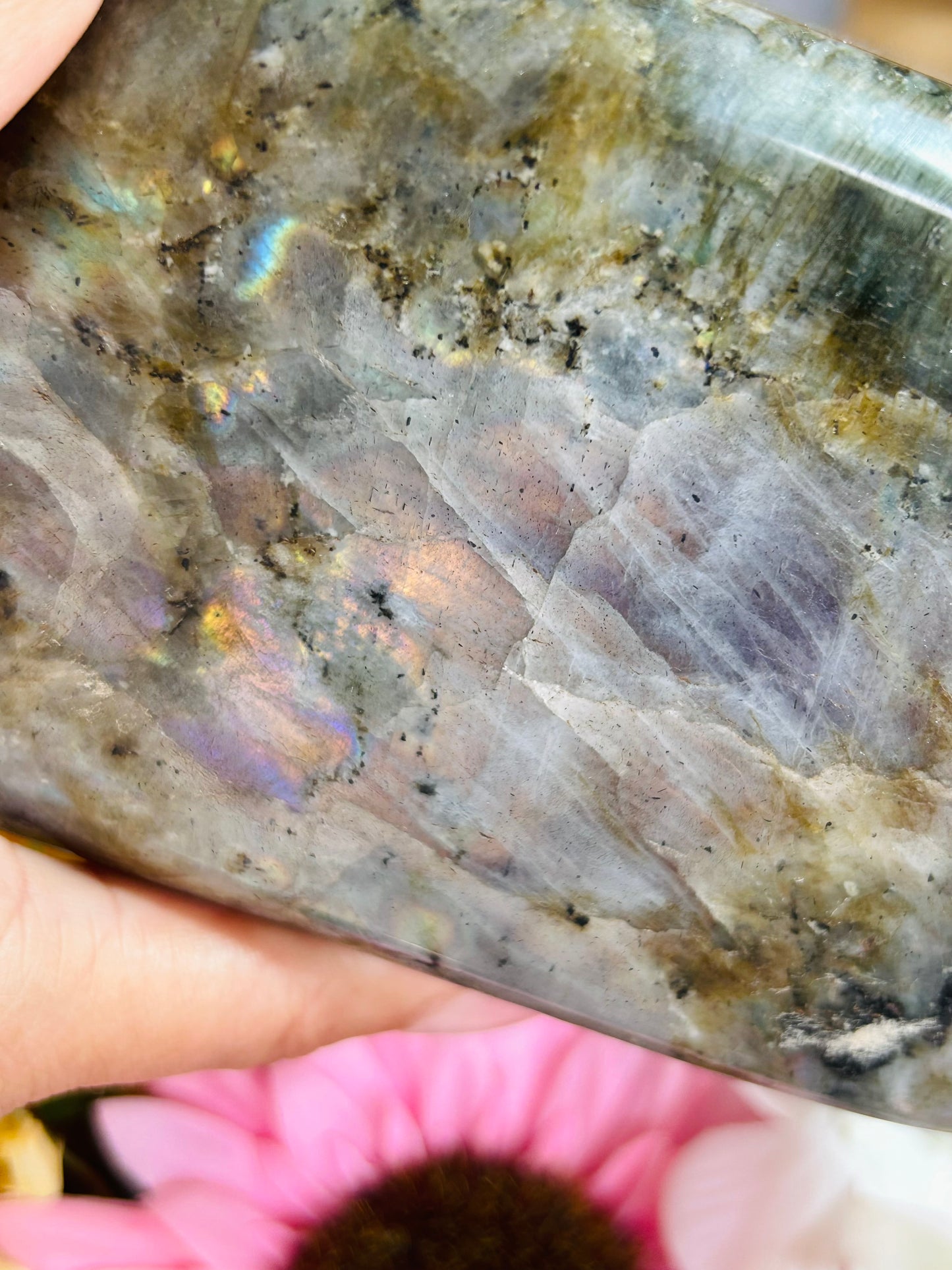 Rainbow flash labradorite