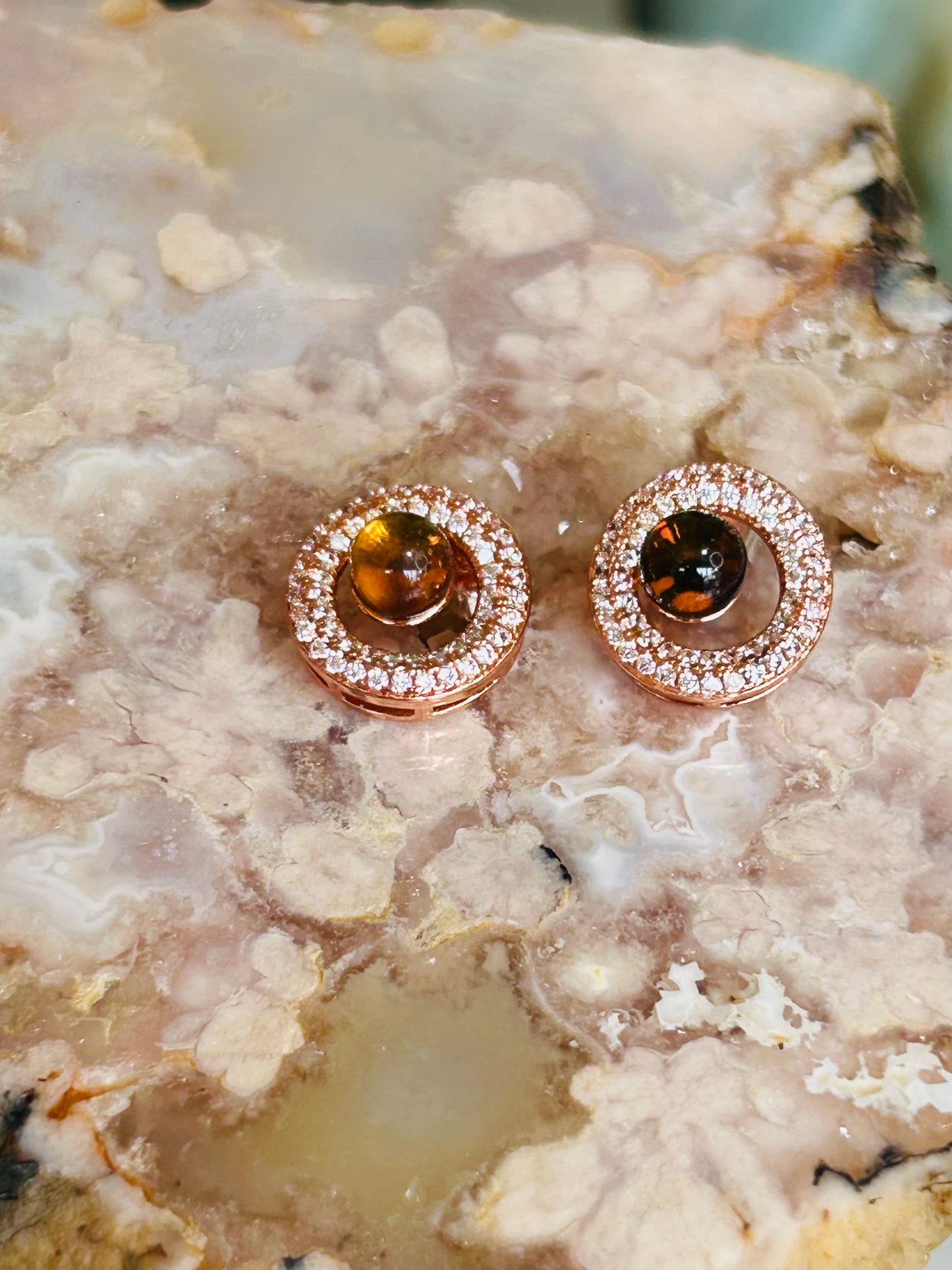 Amber s925 studs