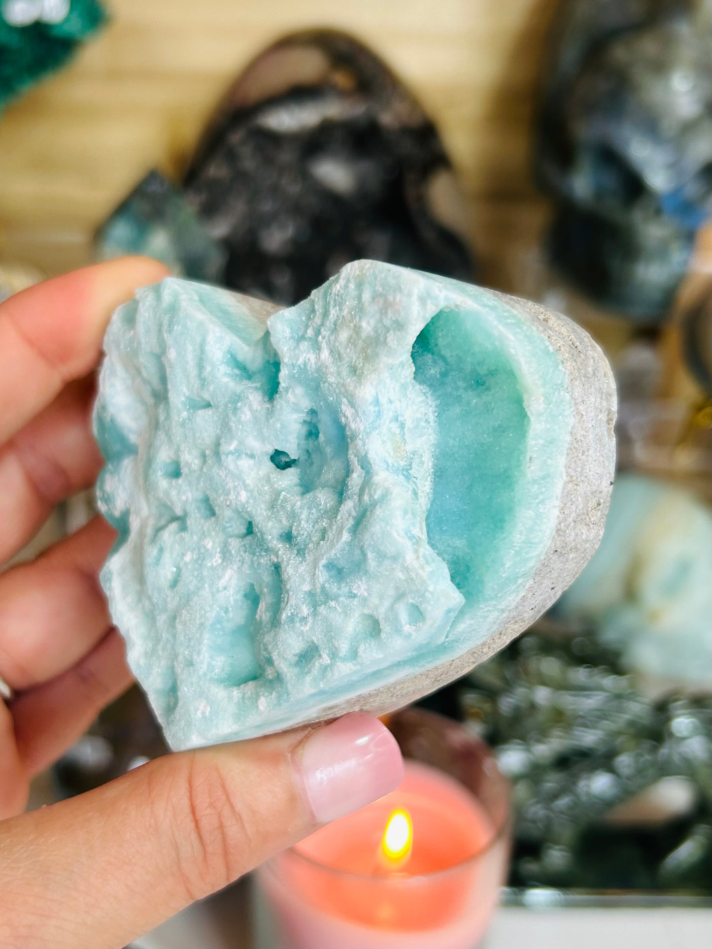 Hemimorphite heart