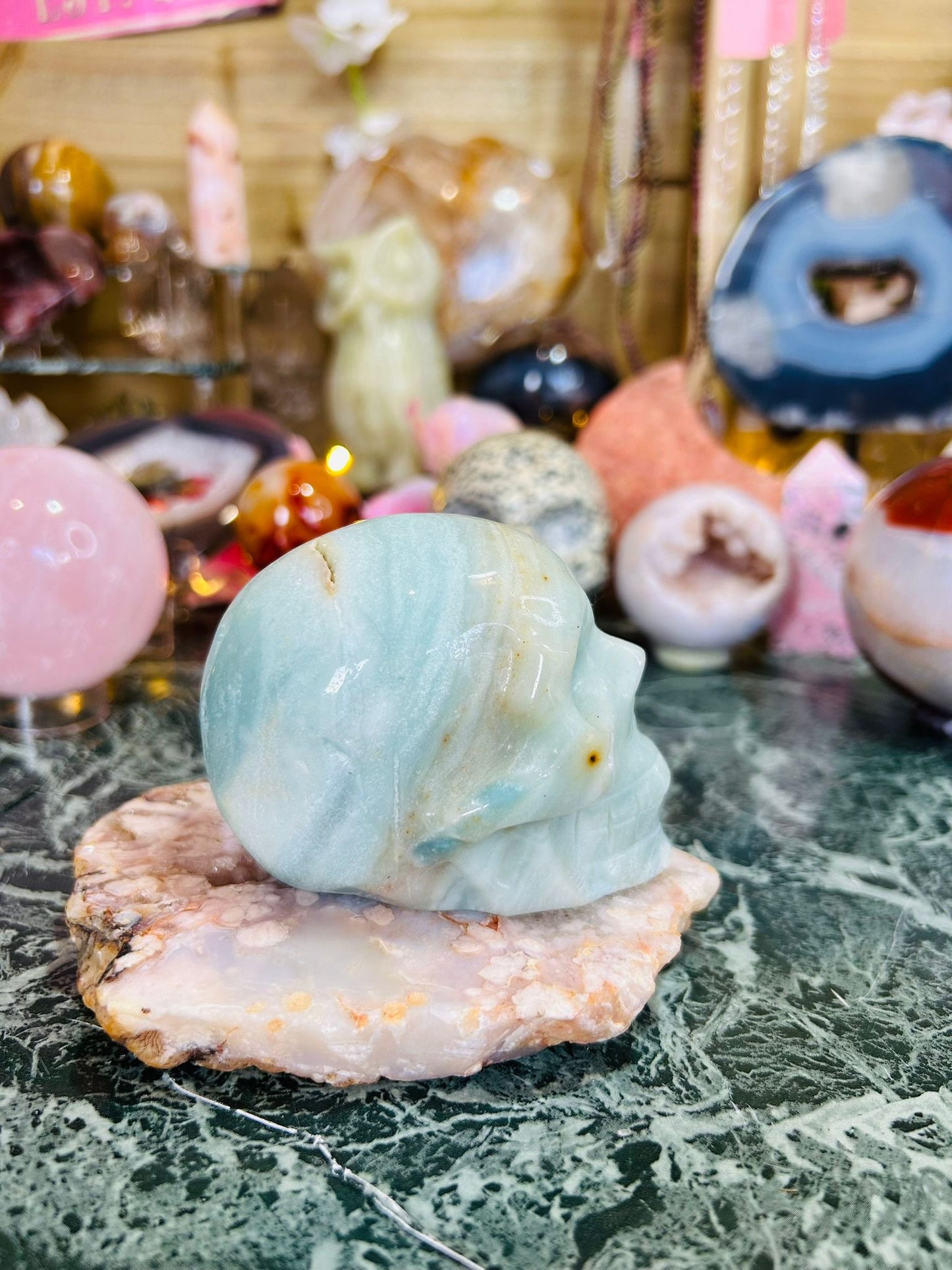 Caribbean calcite skull