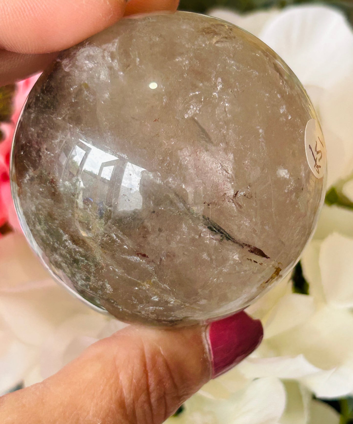Garden quartz sphere