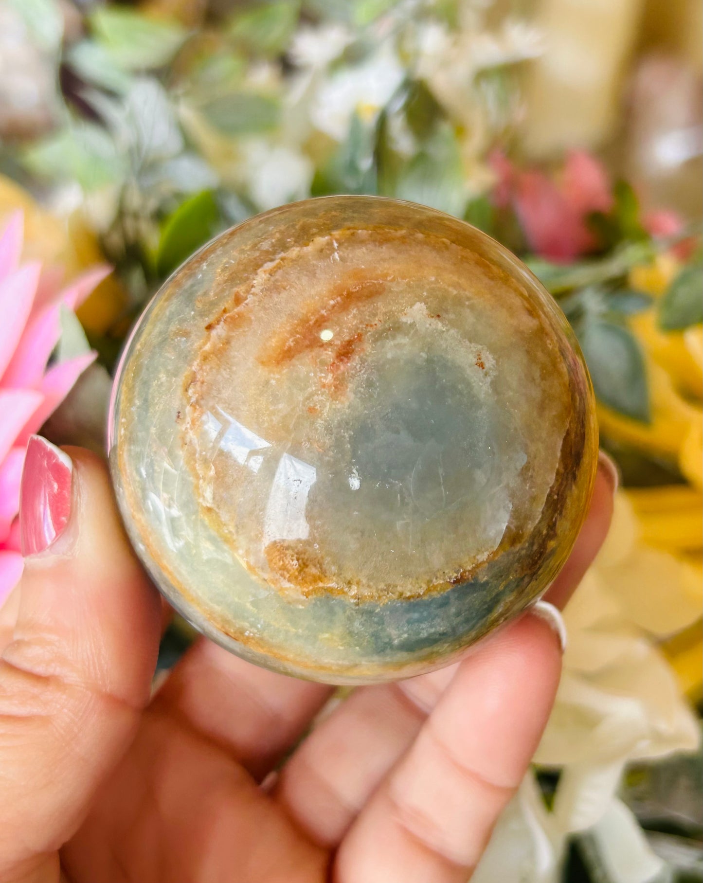 Blue onyx sphere