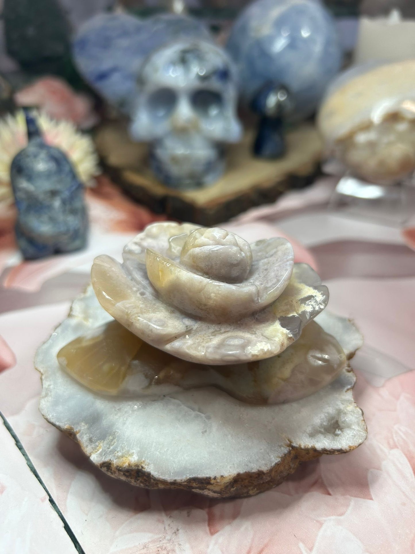 Flower agate flower