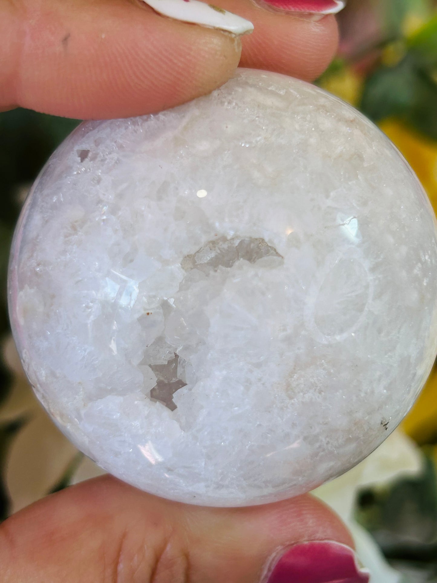 Pink amethyst sphere