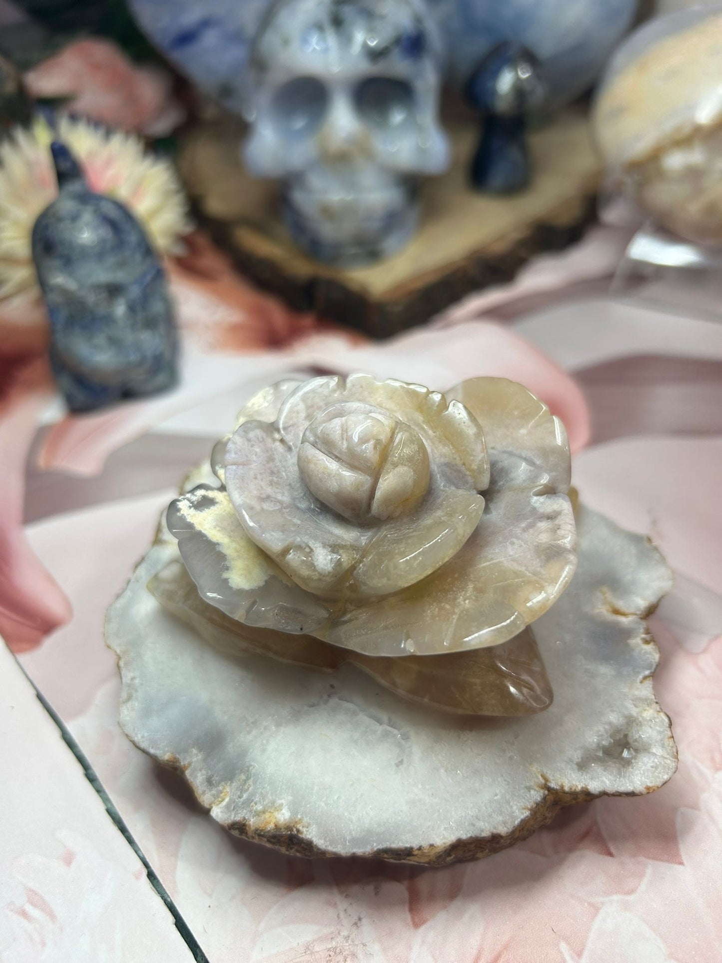 Flower agate flower