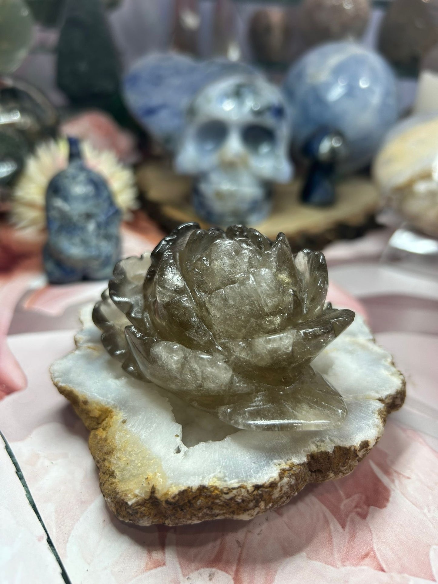 Smoky quartz flower
