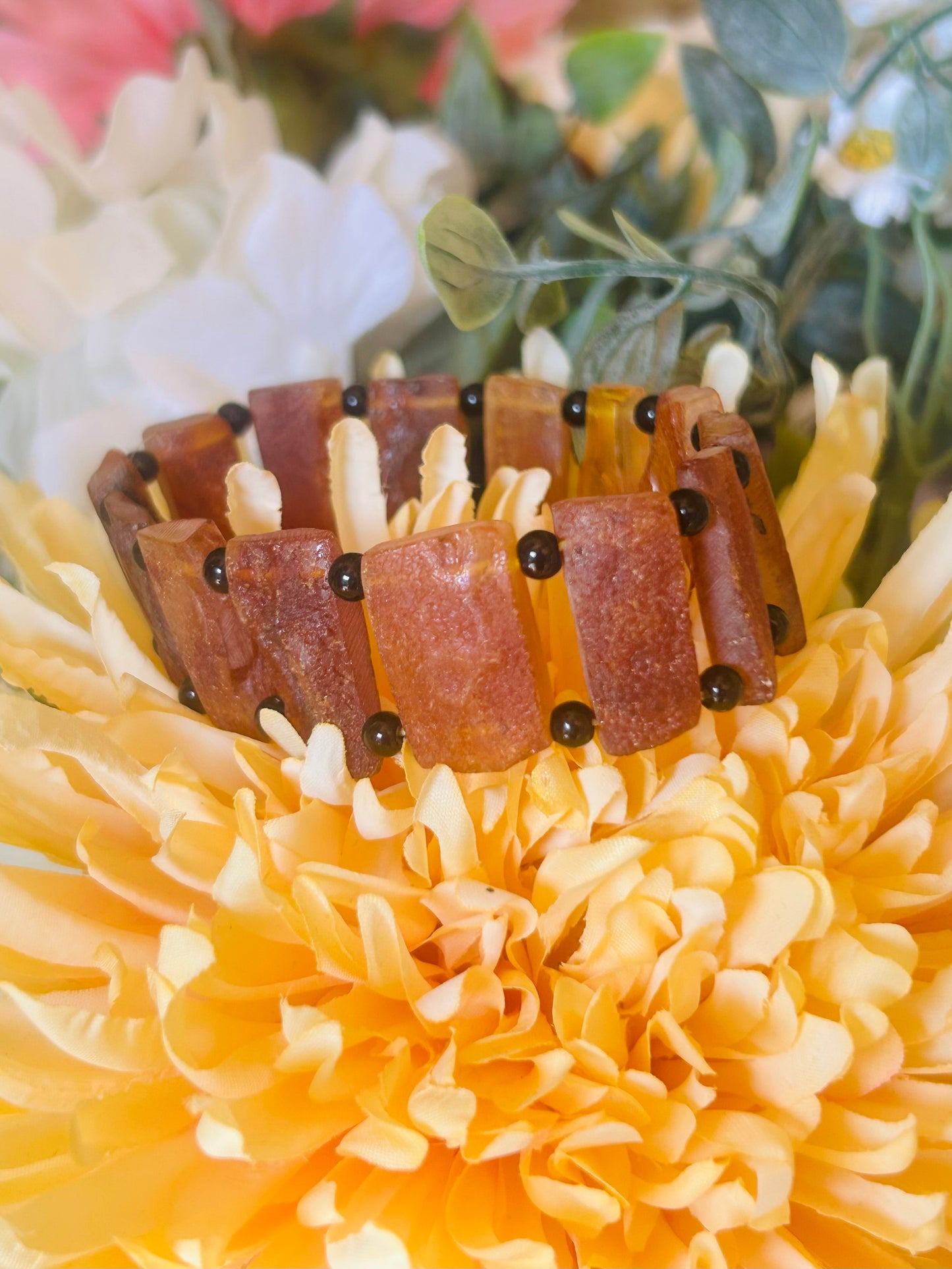 Raw amber bracelet
