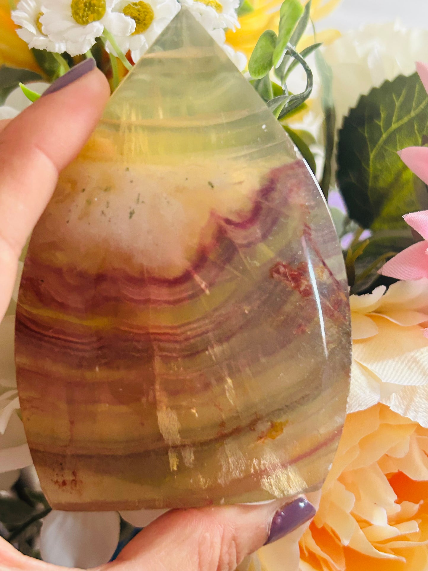 Yellow fluorite teardrop