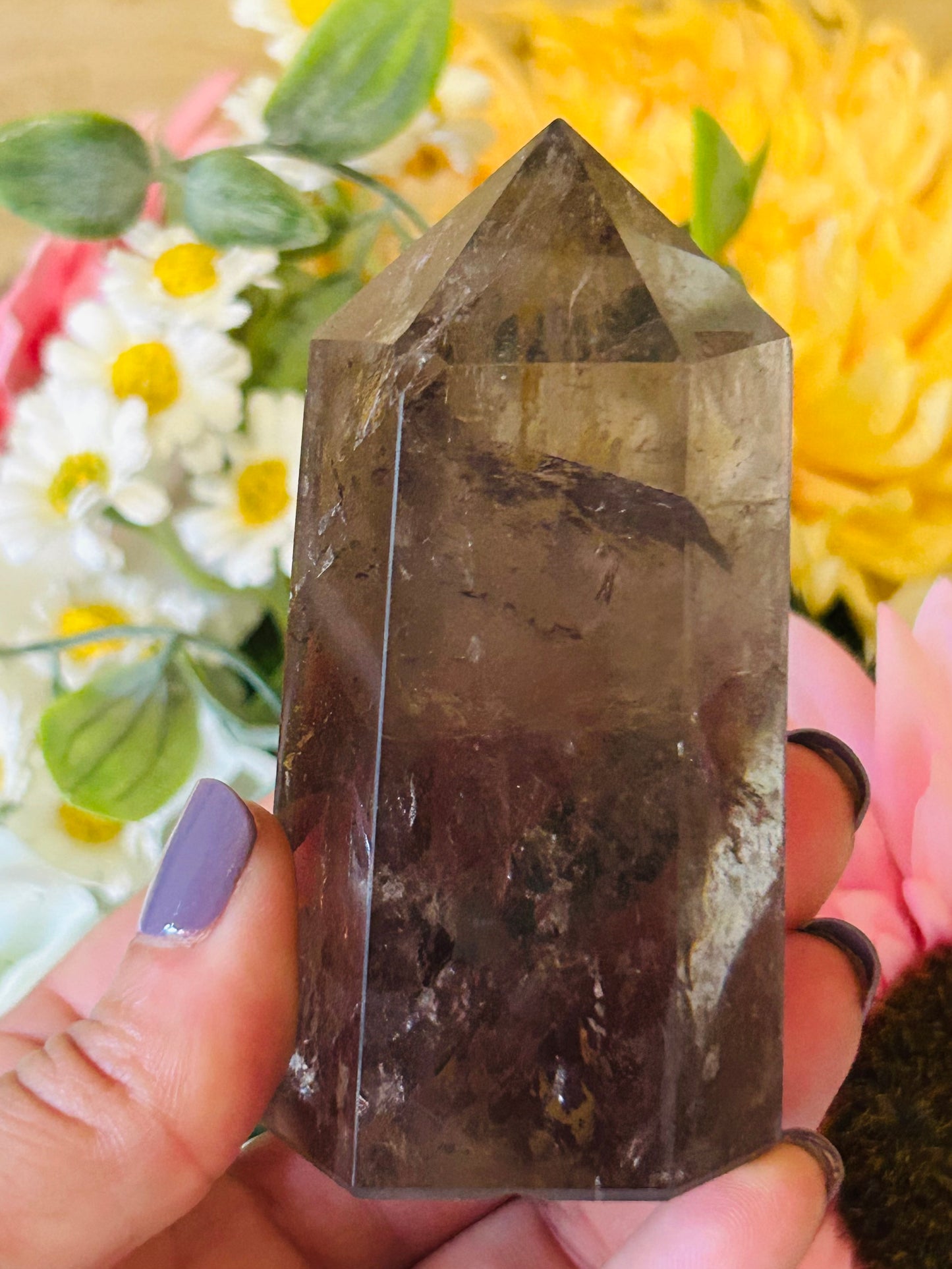 Smoky quartz tower