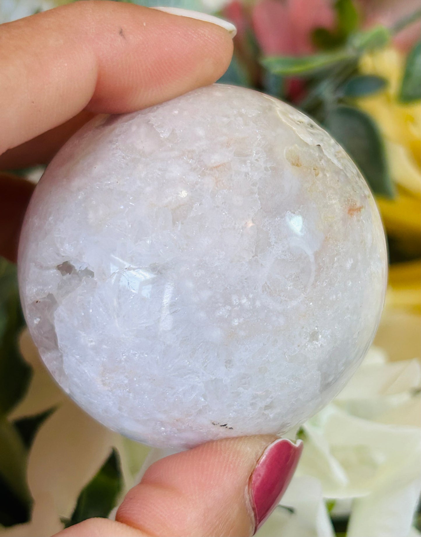 Pink amethyst sphere