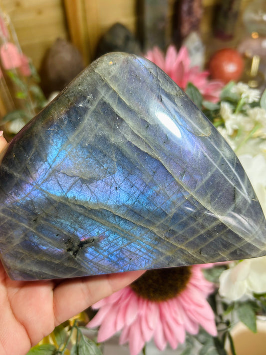 Blue/purple flash labradorite Freeform