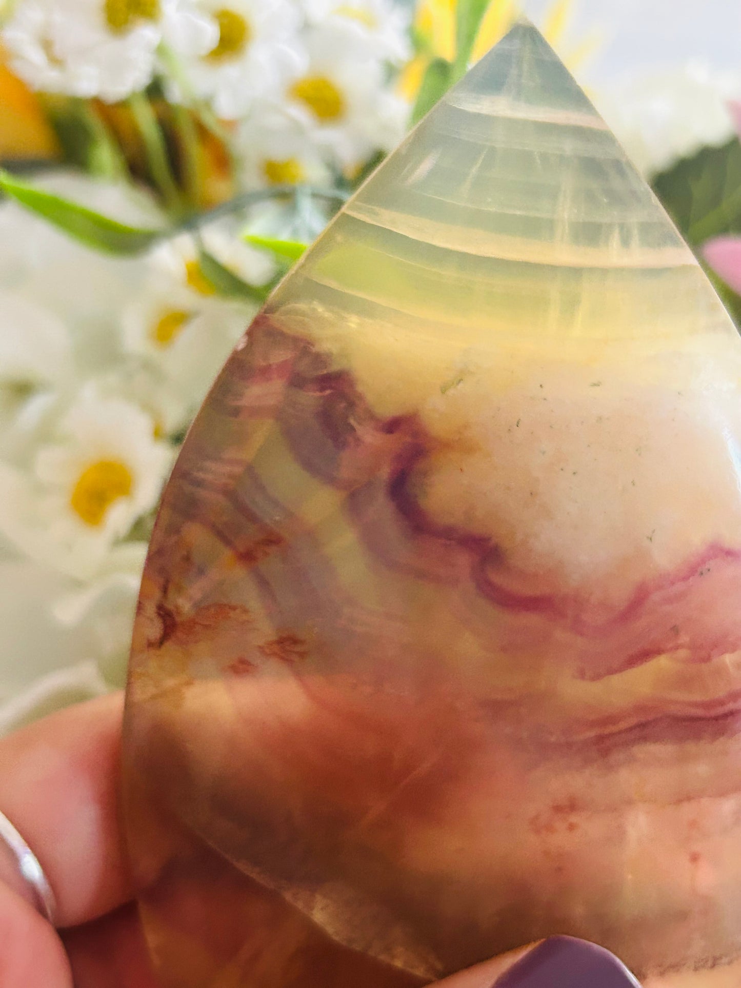 Yellow fluorite teardrop