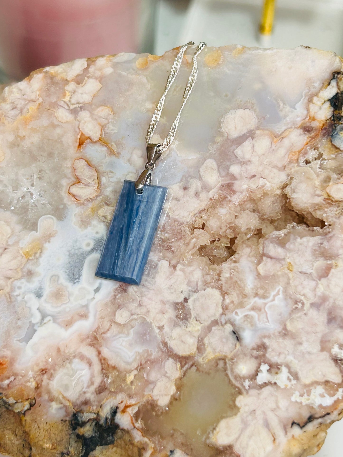 Kyanite s925 necklace 20”