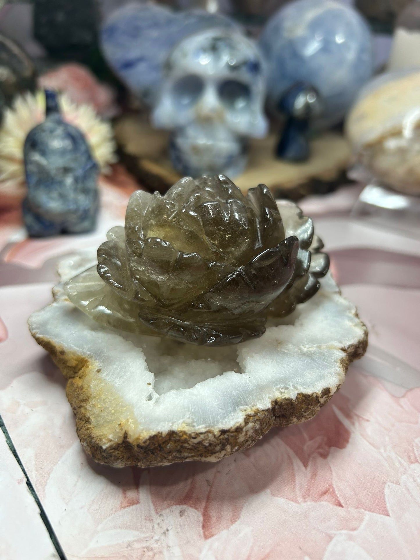 Smoky quartz flower