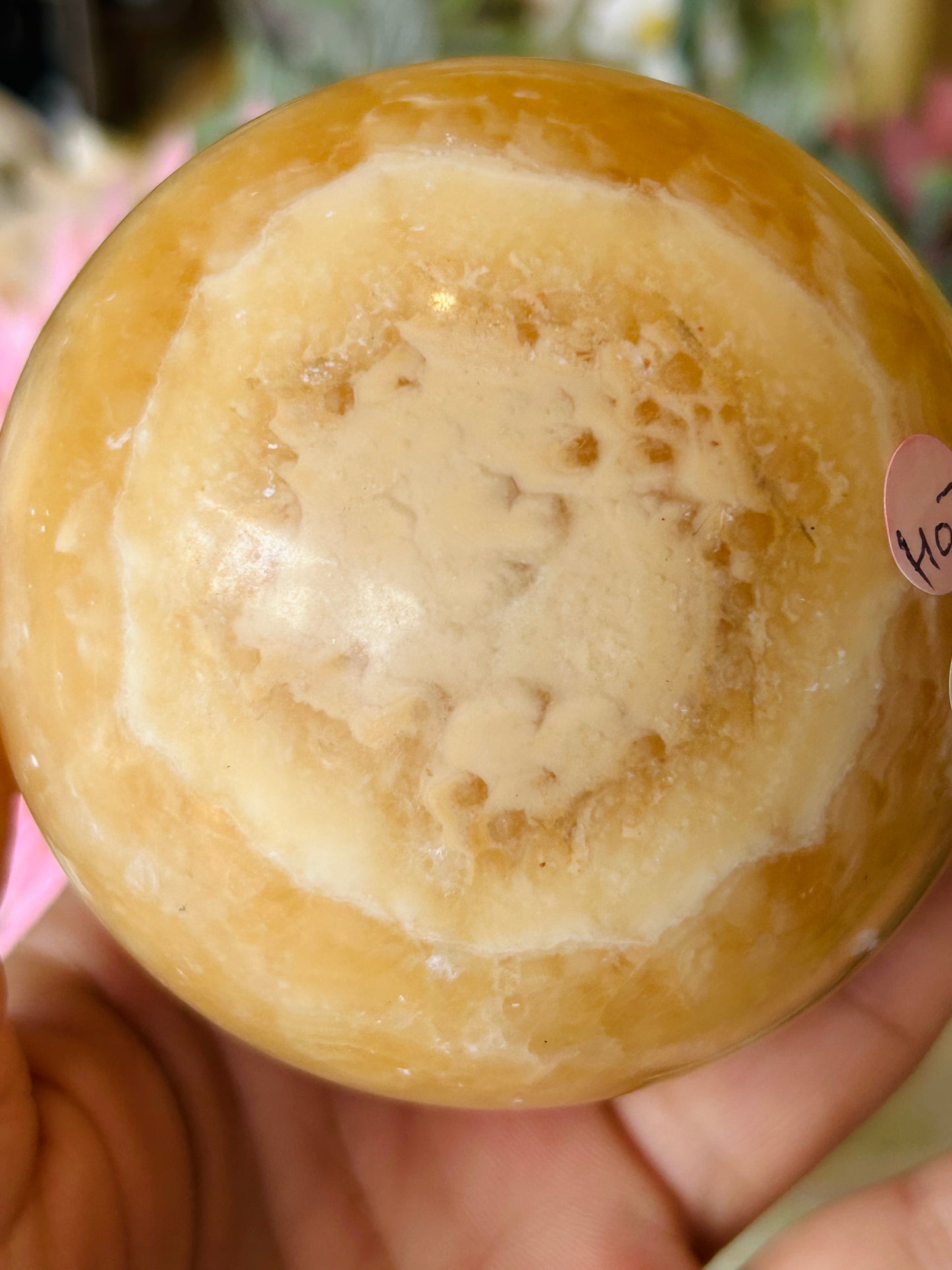 Orange calcite sphere