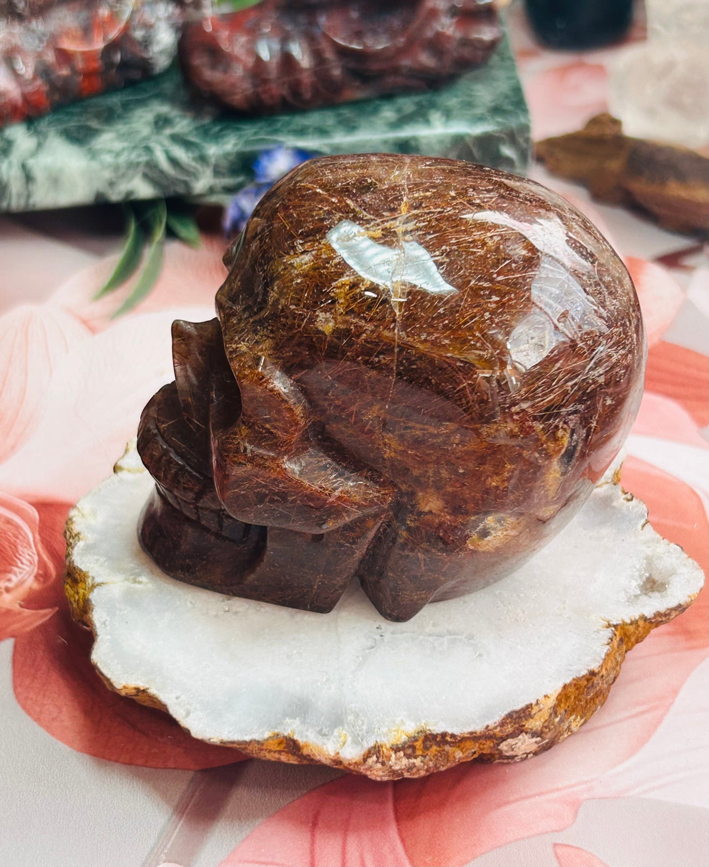 Red rutile skull