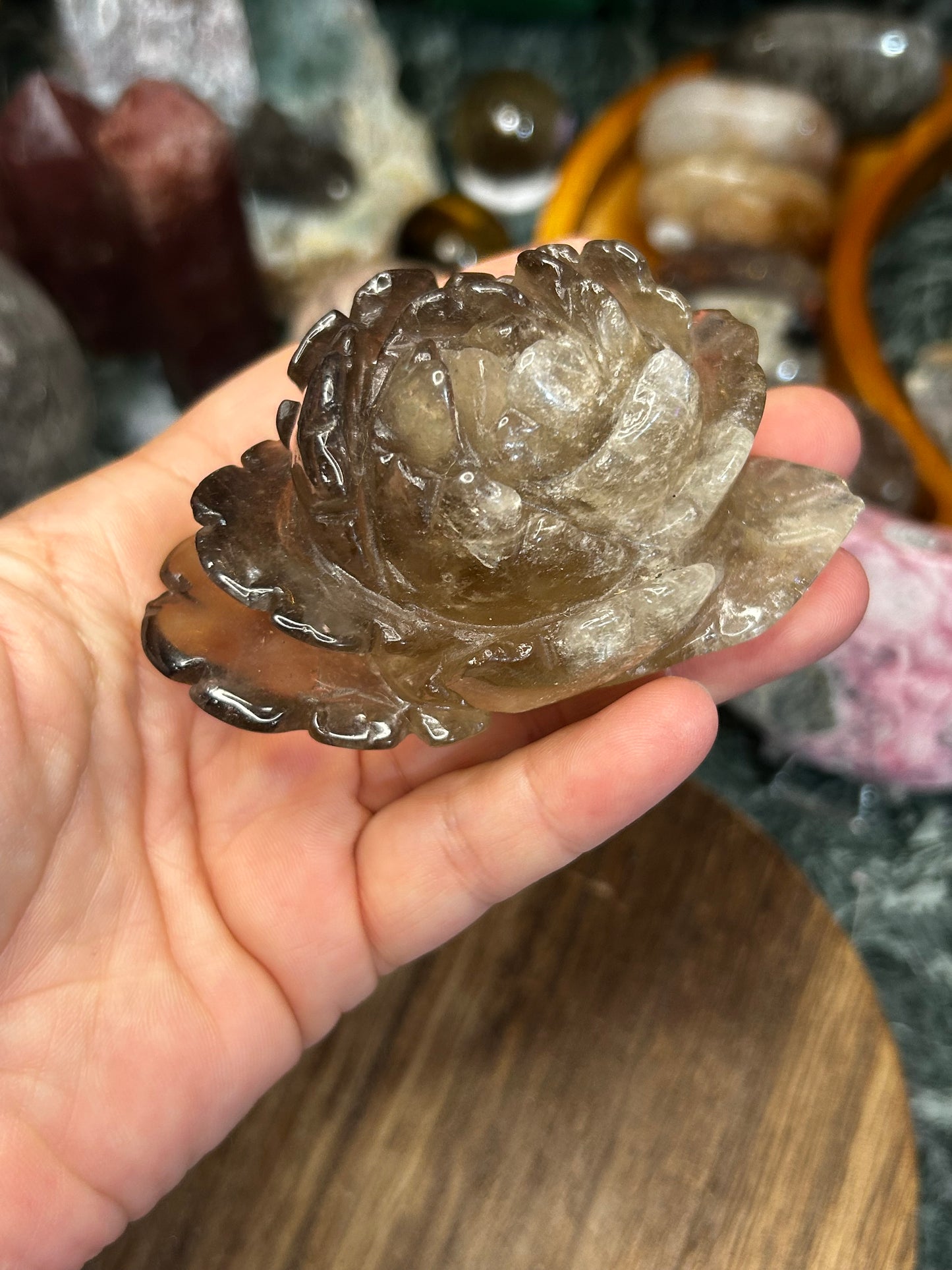 Smoky quartz flower