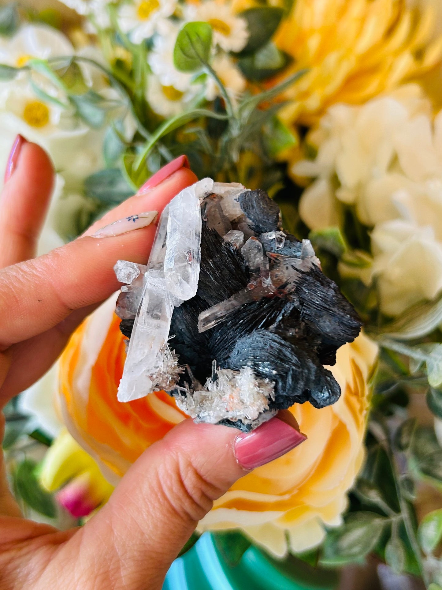 Quartz with barite and hematoid