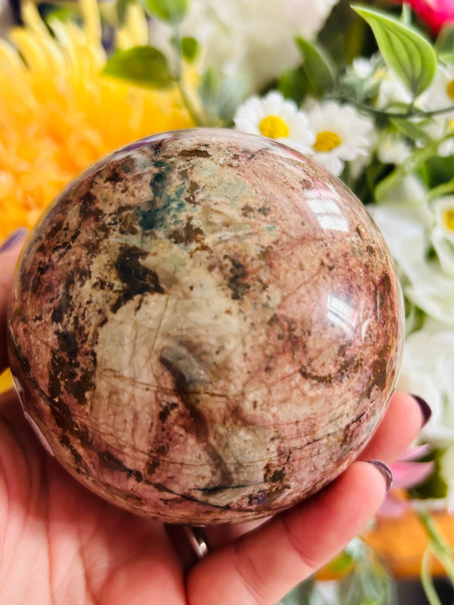 Picture jasper sphere