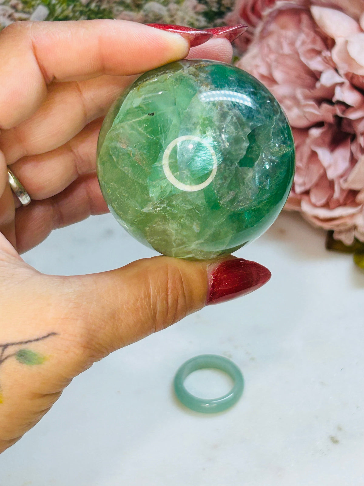 Phantom fluorite sphere