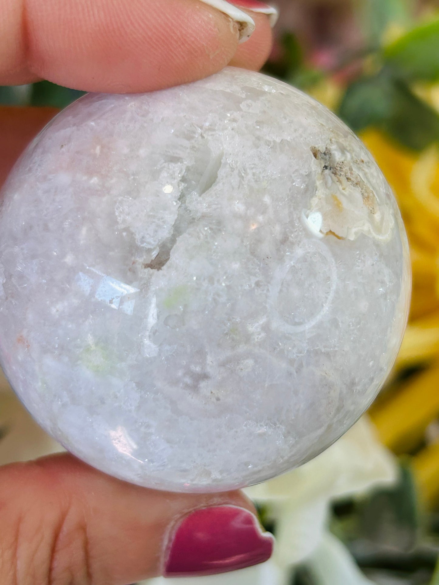 Pink amethyst sphere
