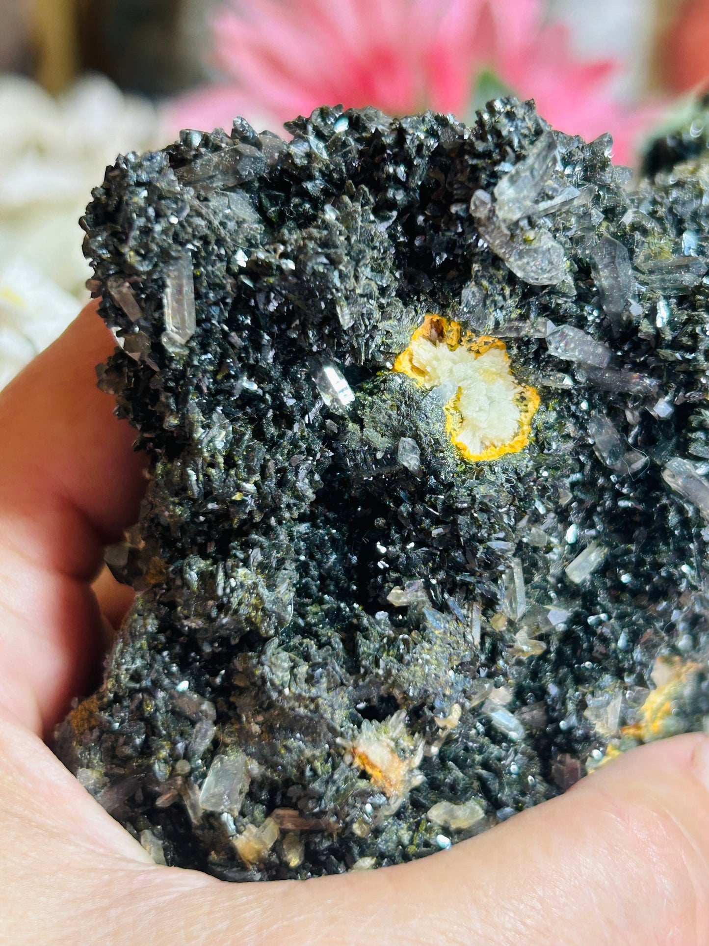 Forest epidote specimen