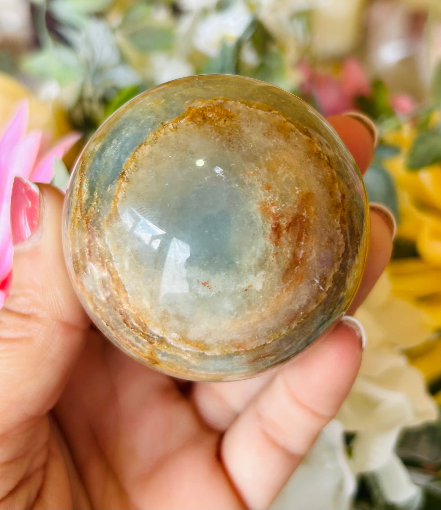 Blue onyx sphere