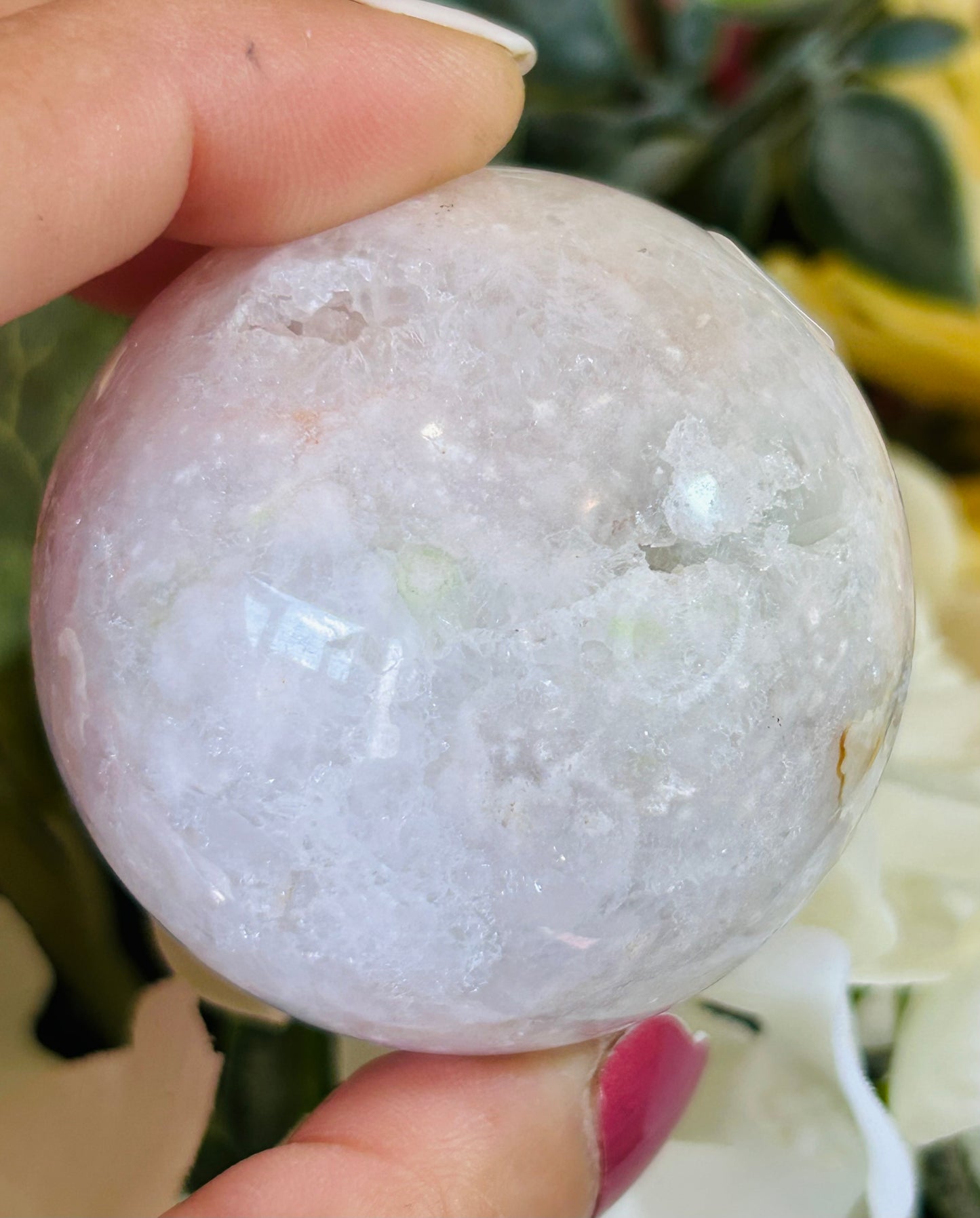 Pink amethyst sphere
