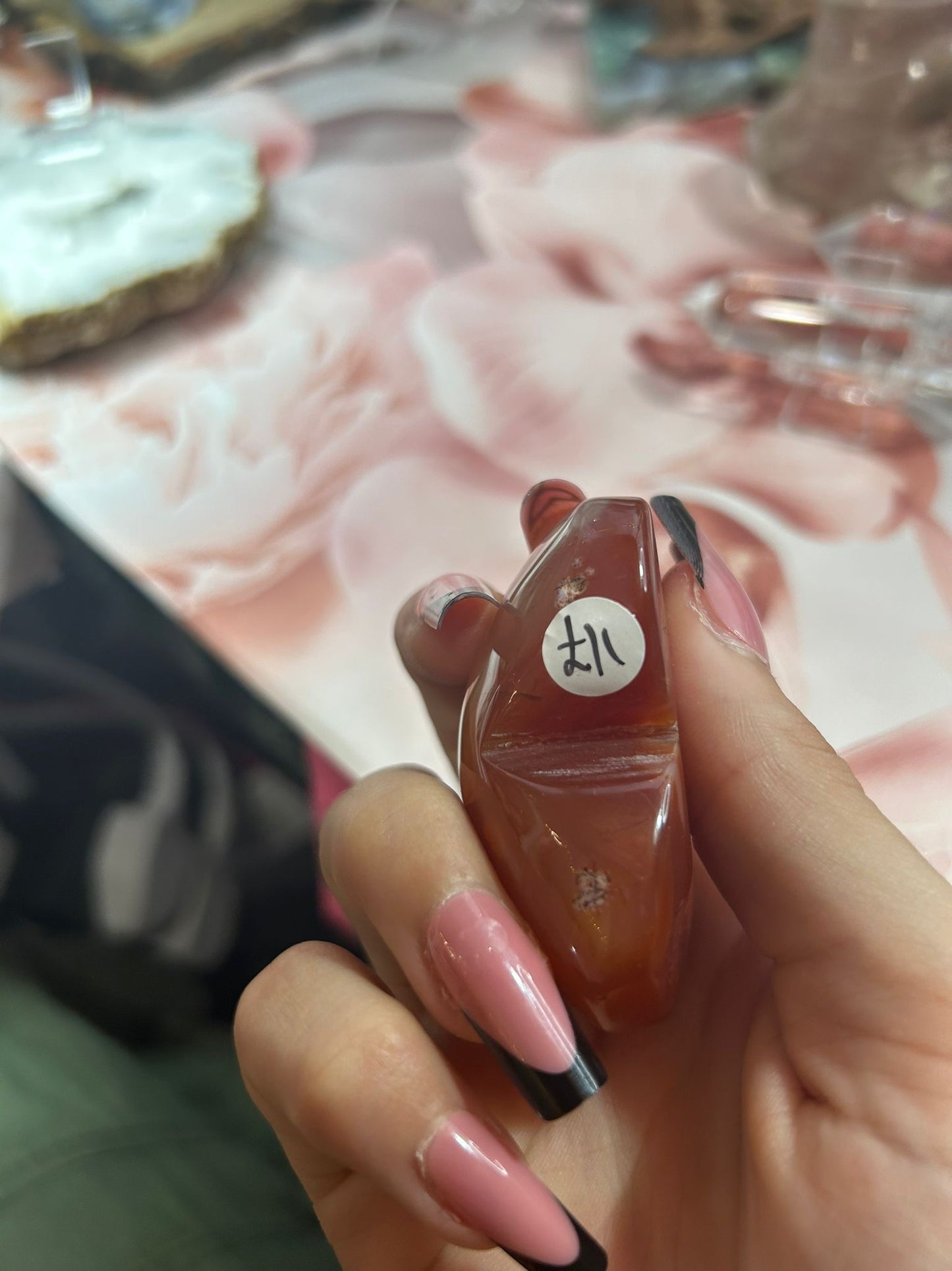 Carnelian druzy heart