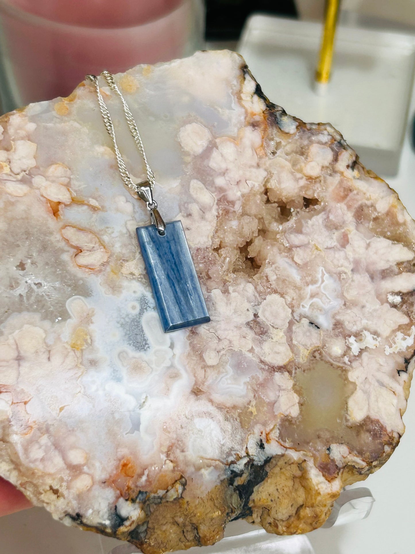Kyanite s925 necklace 20”