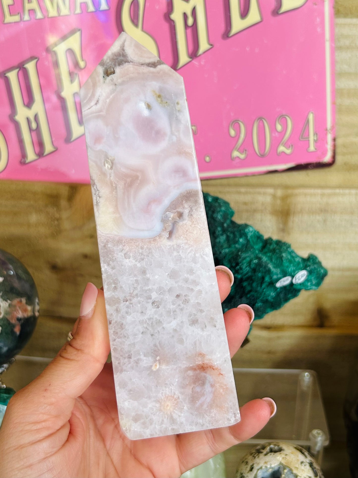 Pink amethyst tower
