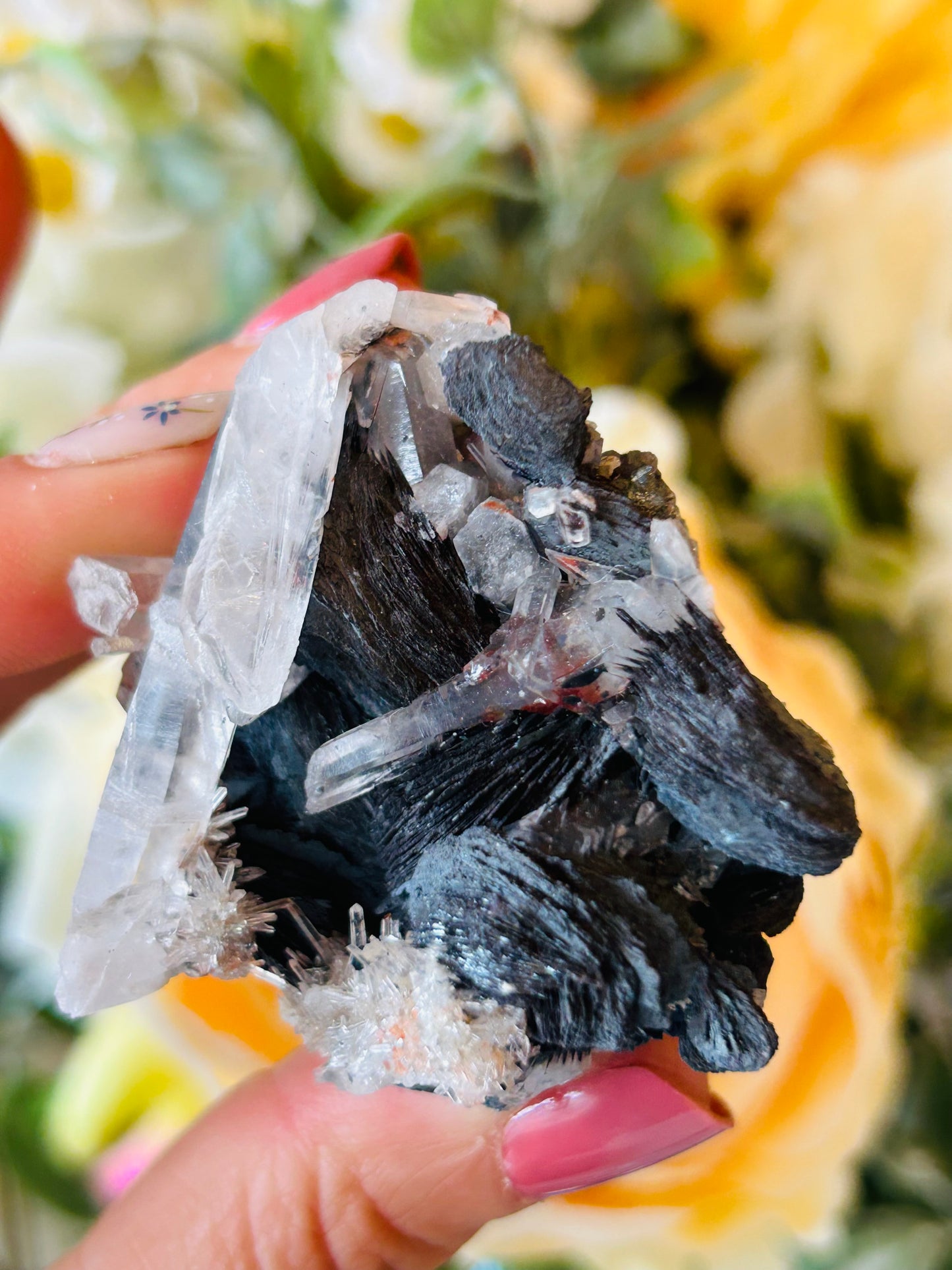 Quartz with barite and hematoid