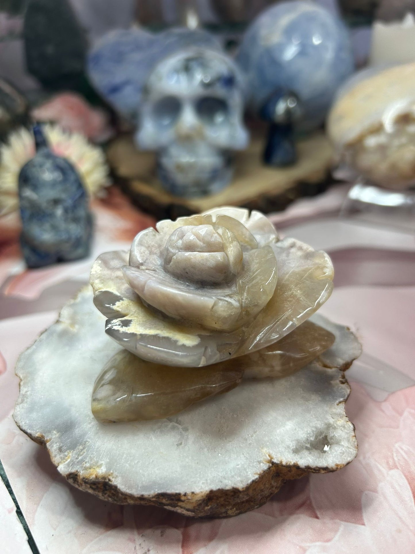 Flower agate flower