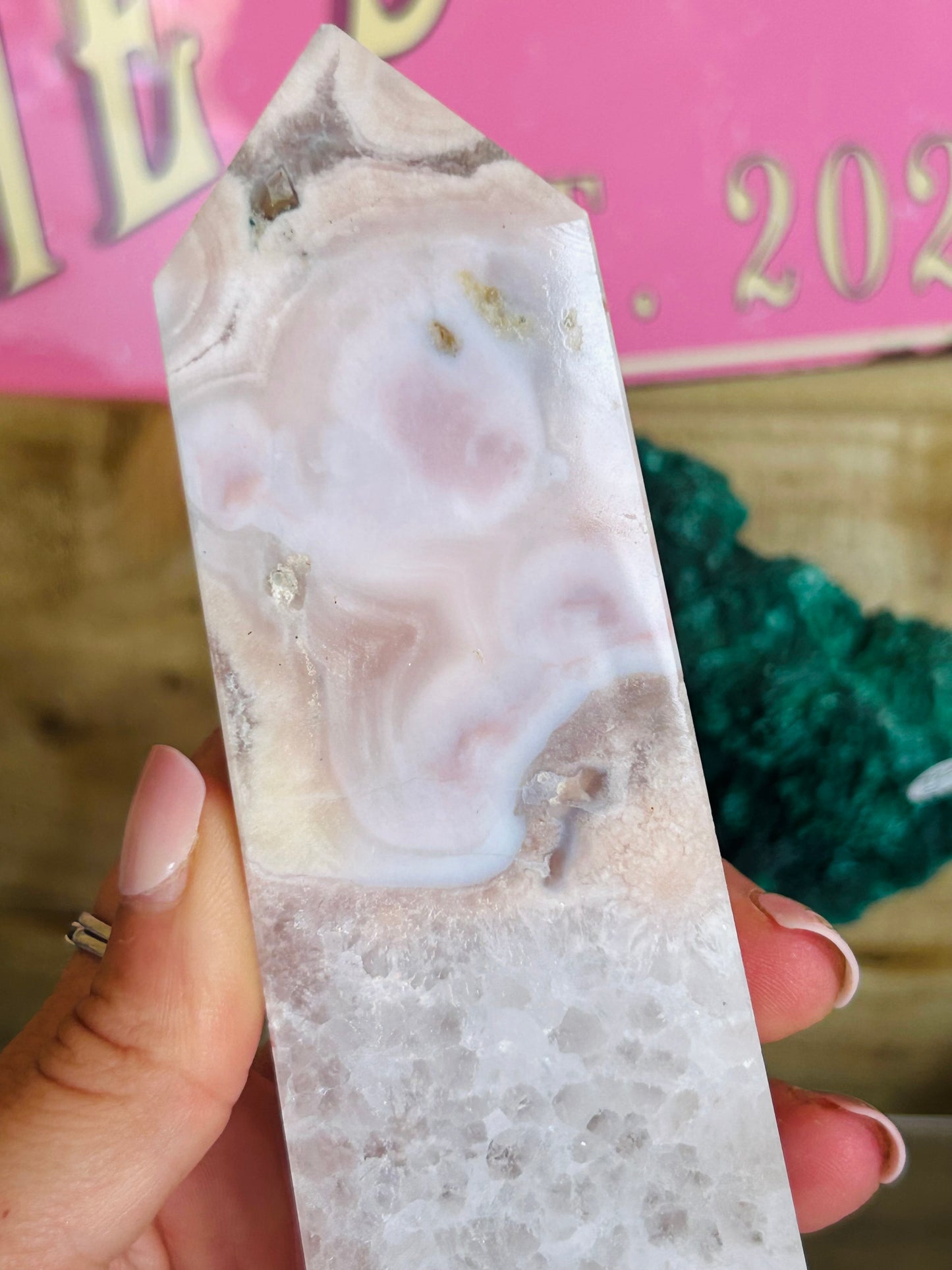 Pink amethyst tower