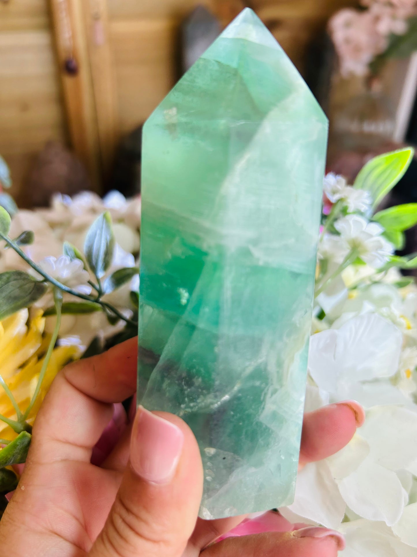 Green fluroite tower
