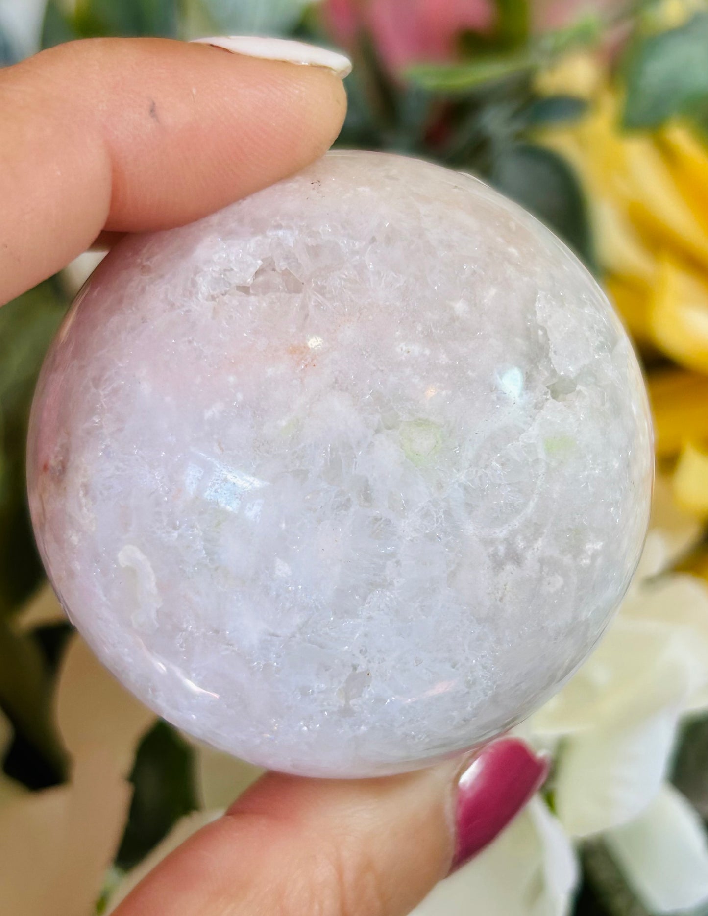Pink amethyst sphere