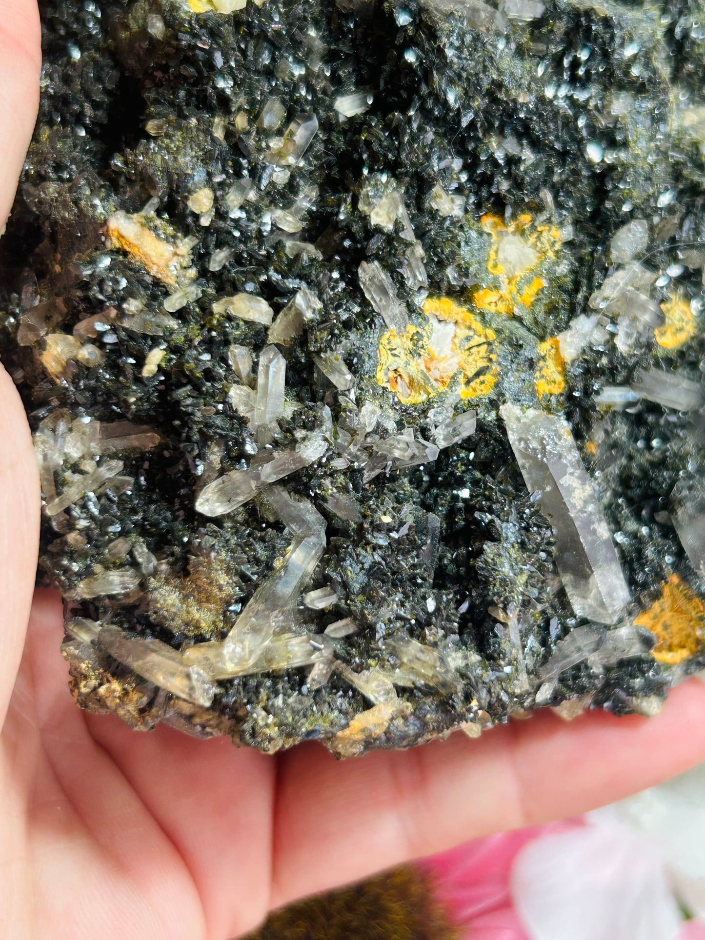 Forest epidote specimen