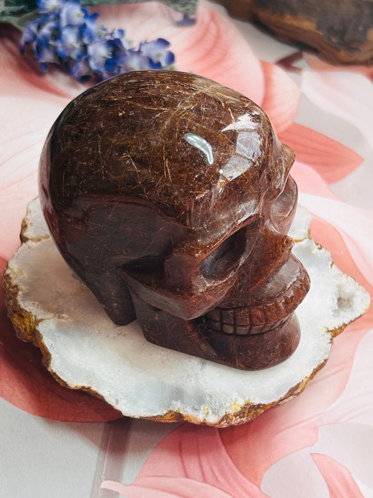 Red rutile skull