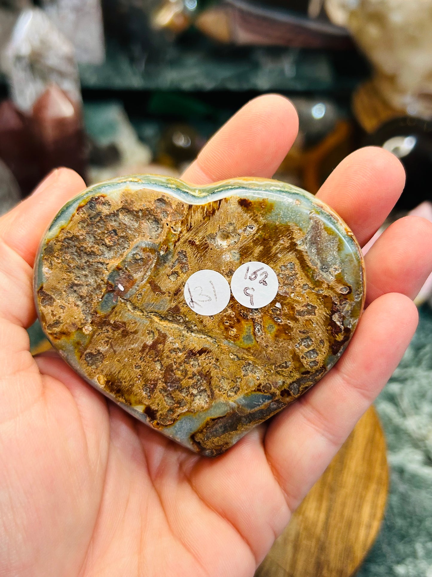 Rainbow amethyst heart