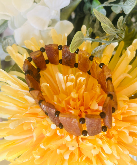Raw amber bracelet